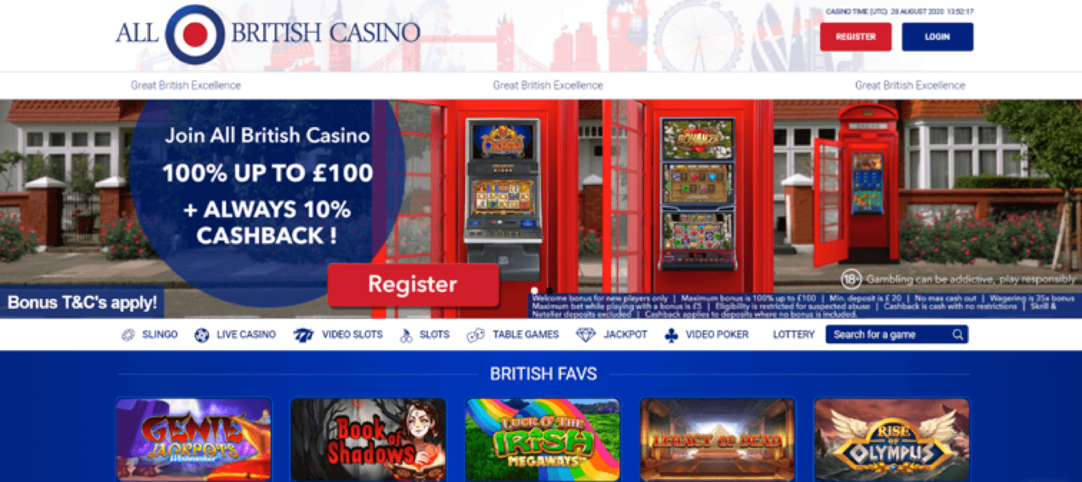 Bonus Program Review for All British Casino